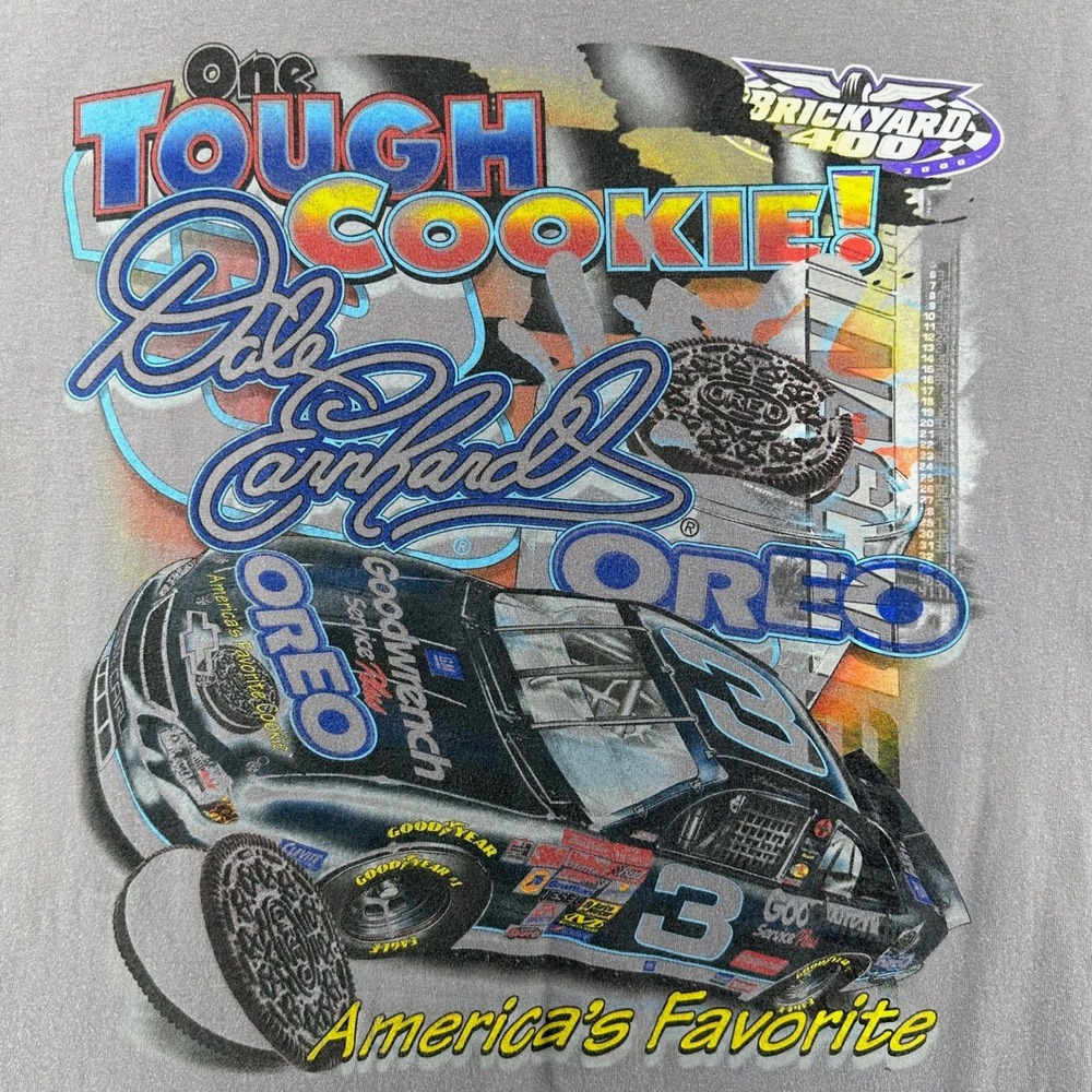 2000 Dale Earnhardt‎ Oreo Brickyard 400 In 2000 NASCAR Racing GRAY Shirt XL VTG